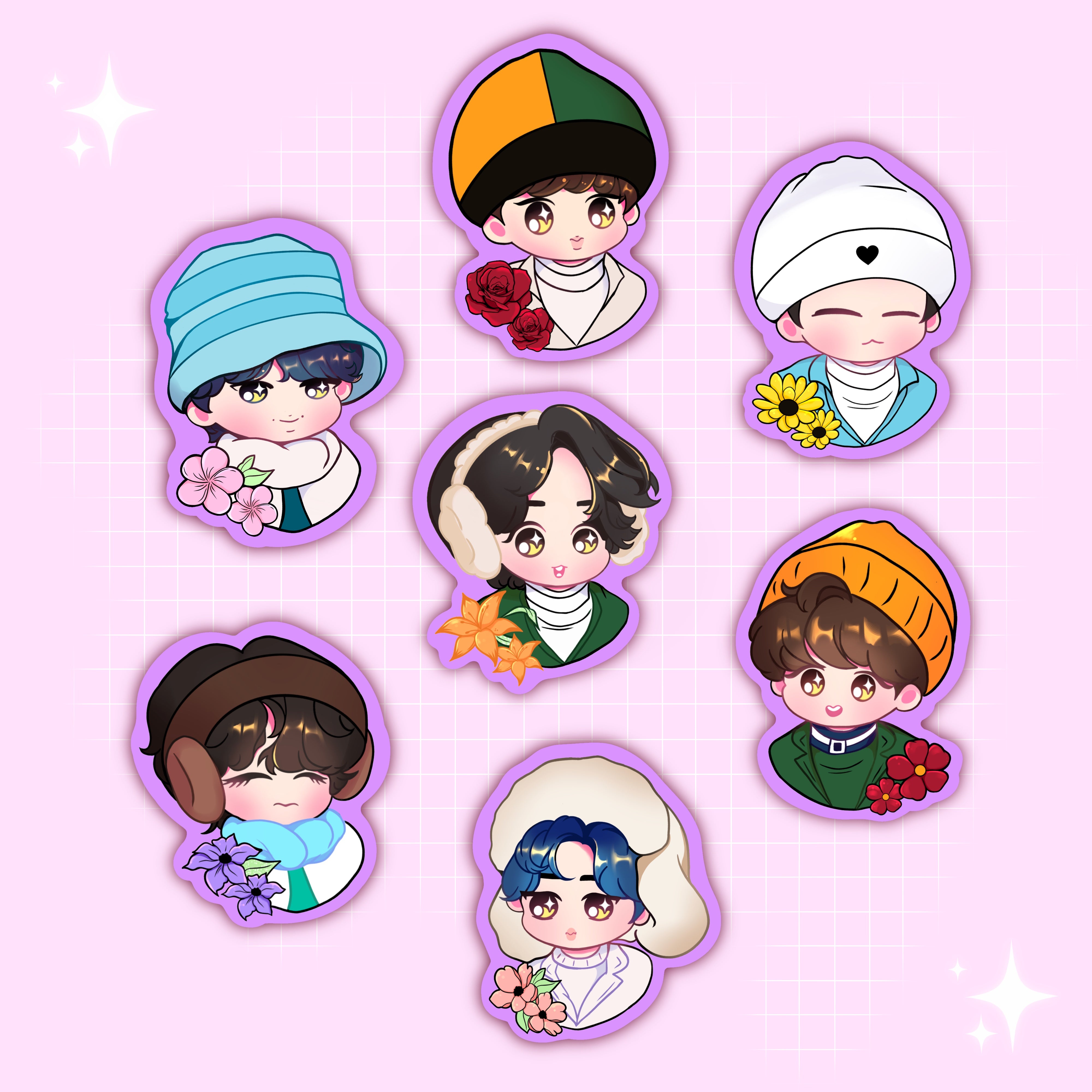 Winter Boys Stickers