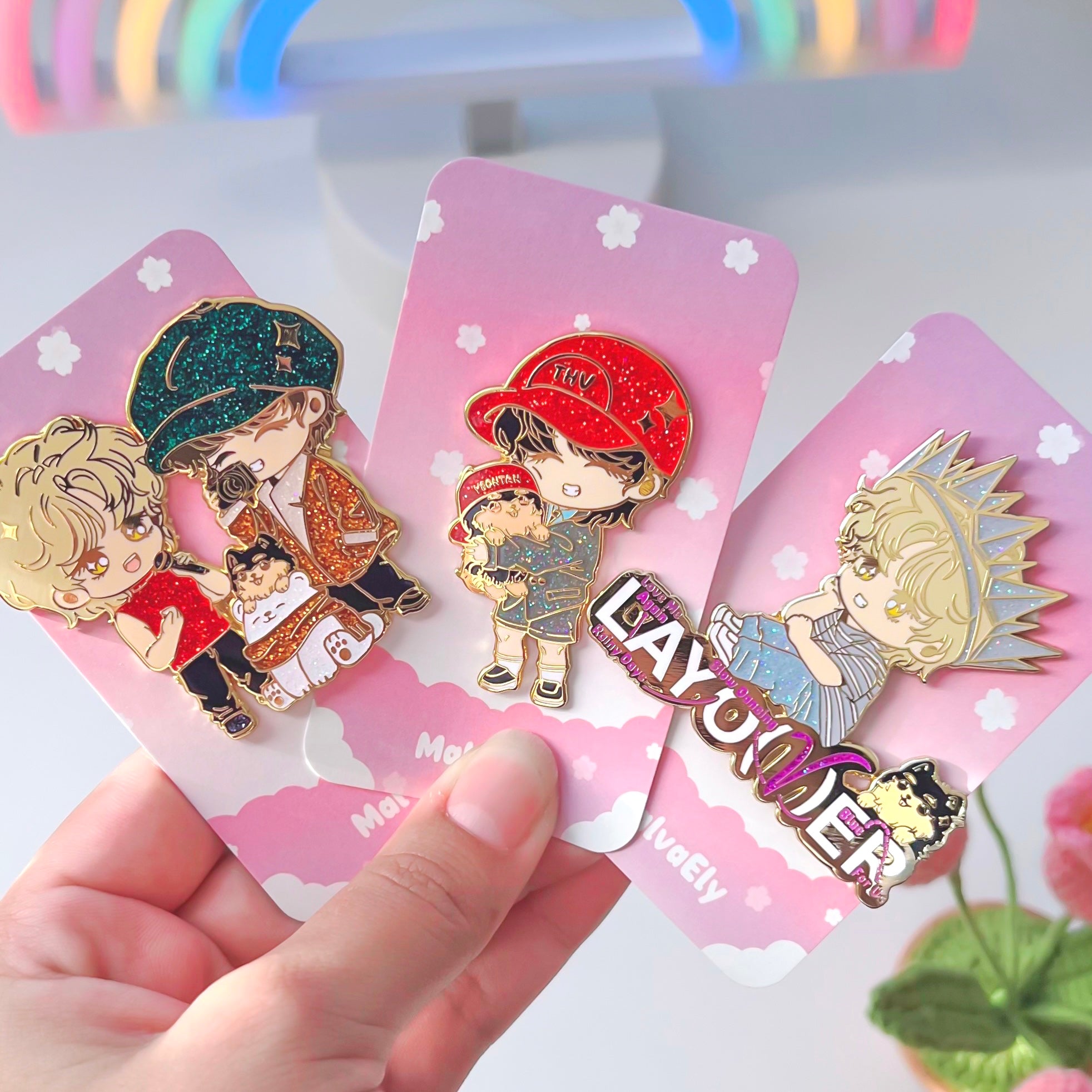 Layo(V)er - Taehyung Enamel Pins