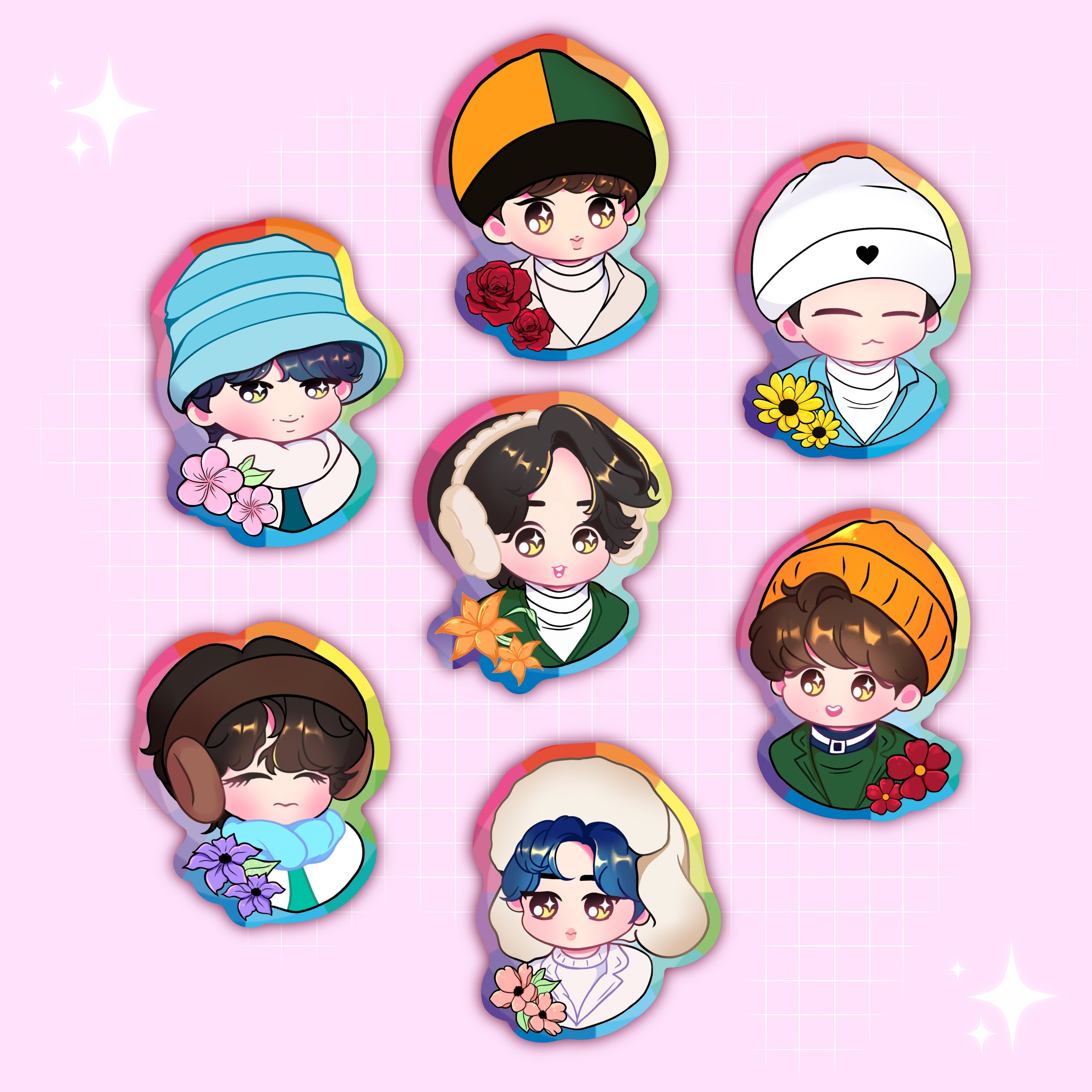 Winter Boys Stickers