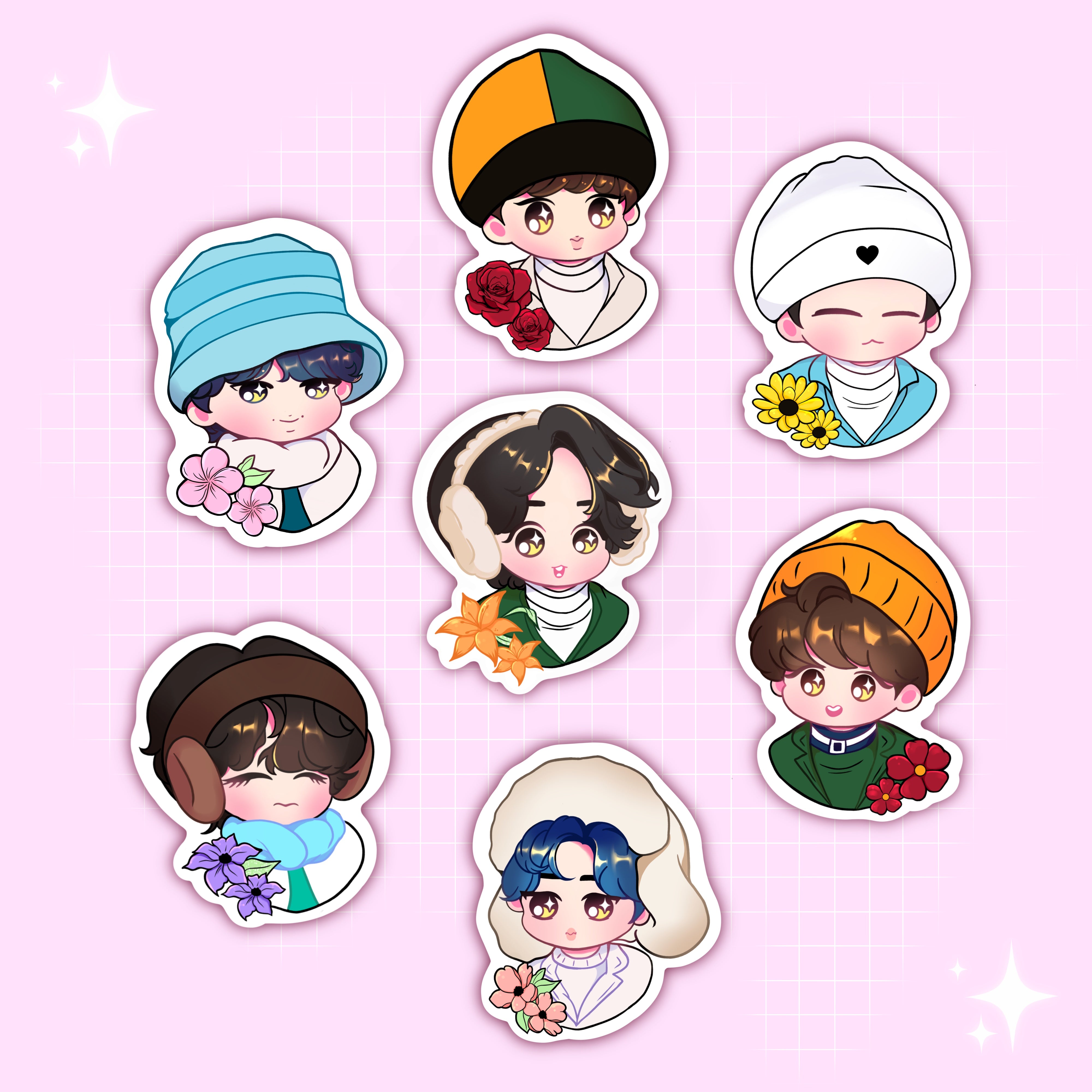 Winter Boys Stickers